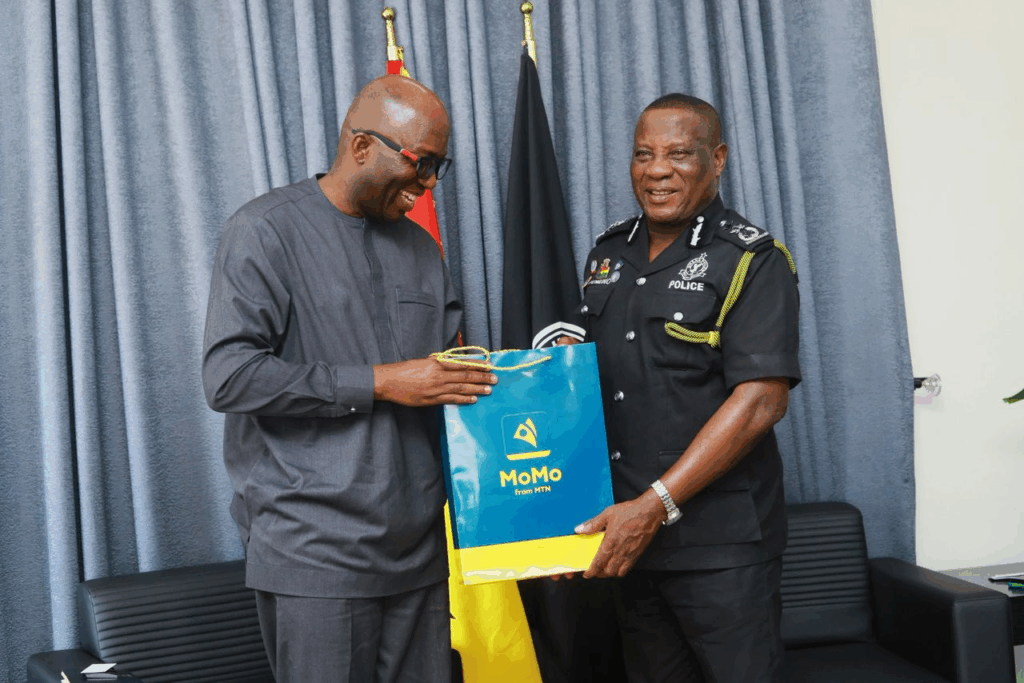 MobileMoney boss pays courtesy call on IGP MobileMoney boss pays courtesy call on IGP