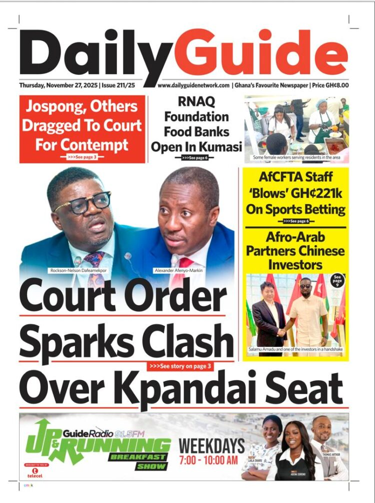 Today's Front pages: Thursday, November 27, 2025