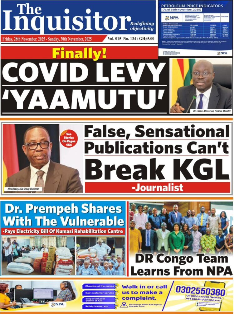 Today's Front pages: Friday, November 28, 2025