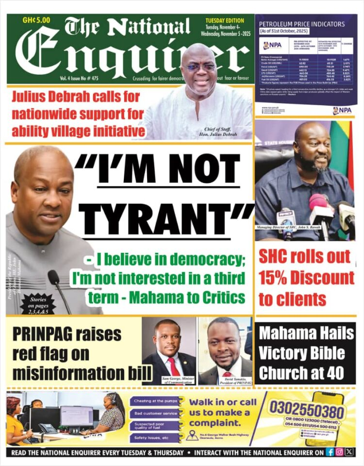 Today's Front pages: Tuesday, November 4, 2025