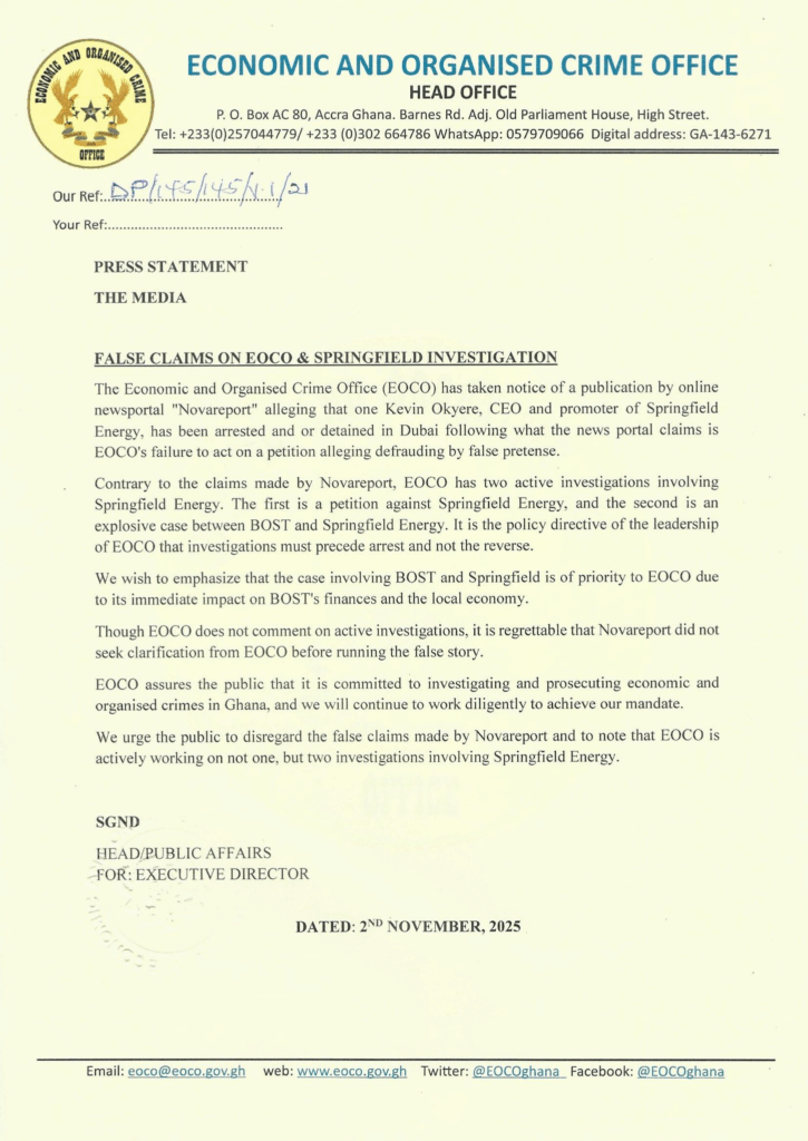 EOCO denies false claims on Springfield Energy probe EOCO denies false claims on Springfield Energy probe