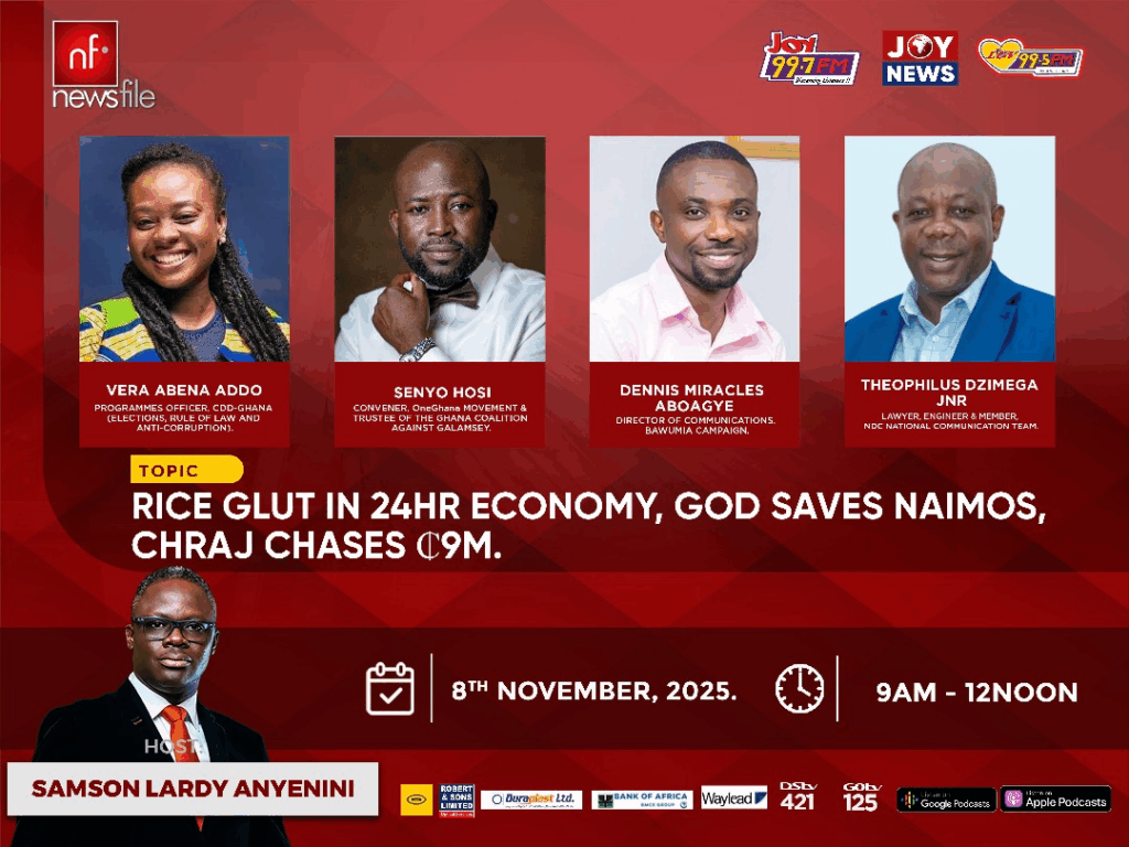 Newsfile to probe local rice glut, NAIMOS attack and CHRAJ’s GH₵9m indictment of ex-GRA boss Newsfile to probe local rice glut, NAIMOS attack and CHRAJ’s GH₵9m indictment of ex-GRA boss