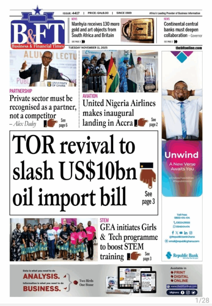 Today's Front pages: Tuesday, November 11, 2025