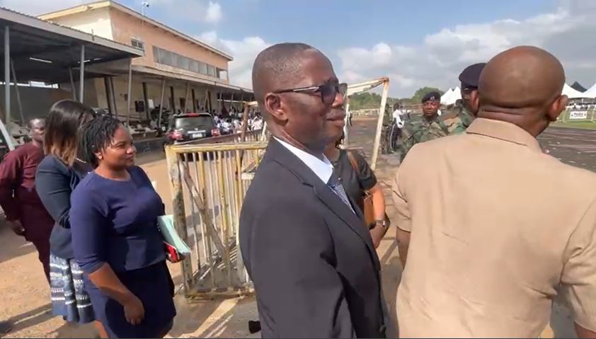 Accra: Parliamentary Defence Committee  assesses GAF recruitment exercise at El-Wak stadium