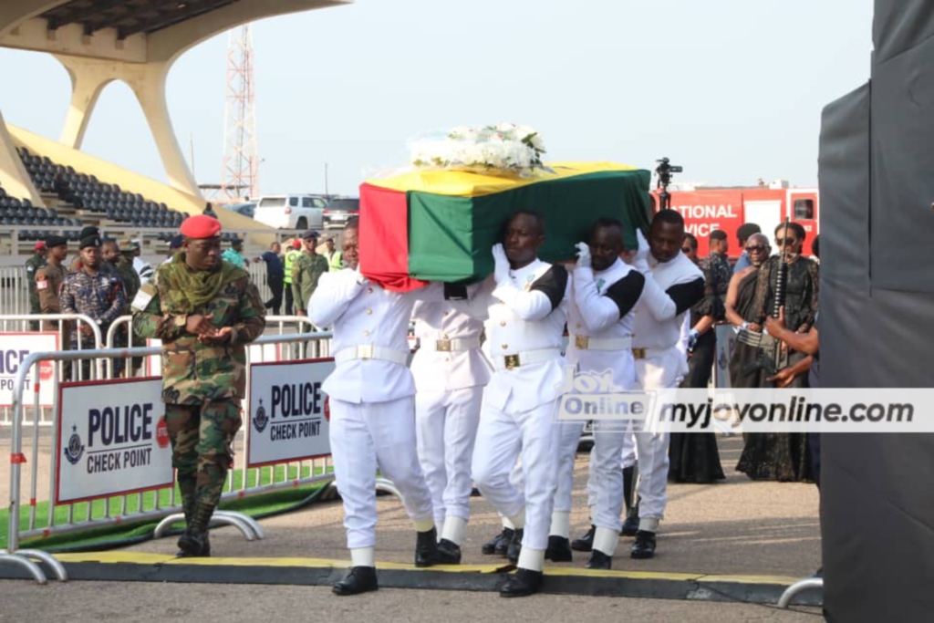 State funeral held for former First Lady Nana Konadu Agyeman-Rawlings at Independence Square