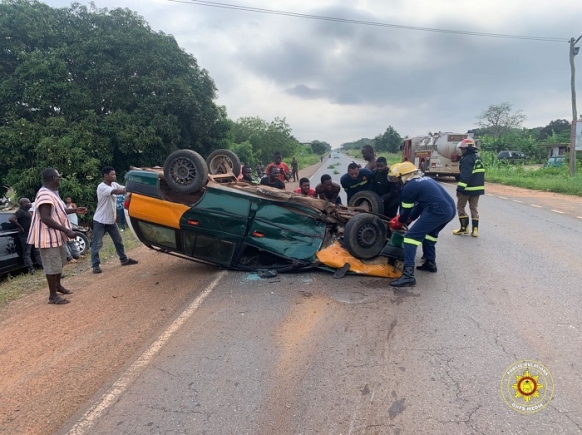 Four people rescued after high-impact crash on Akatsi bypass – MyJoyOnline