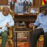 Mahama visits Kufuor at Peduase to extend Christmas and New Year wishes Mahama visits Kufuor at Peduase to extend Christmas and New Year wishes