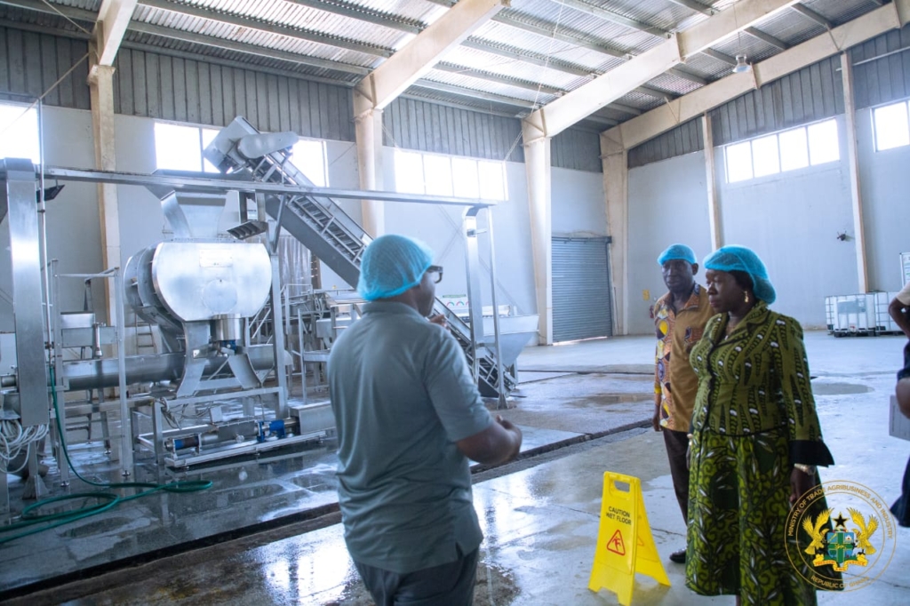Trade Minister tours Ekumfi Juice Factory, assures support for expansion