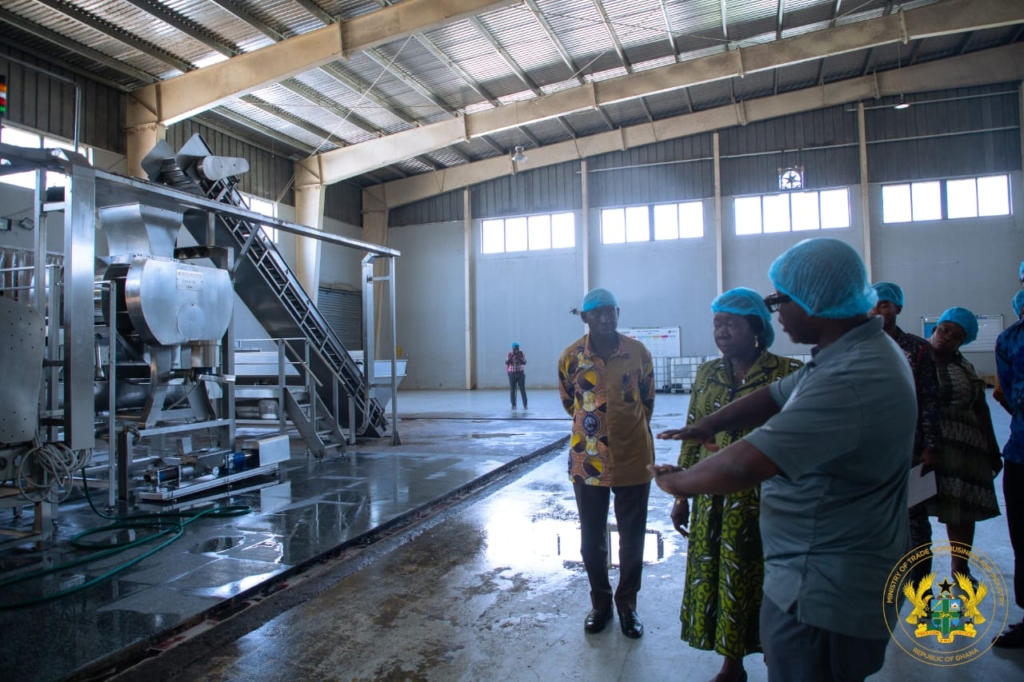 Trade Minister tours Ekumfi Juice Factory, assures support for expansion