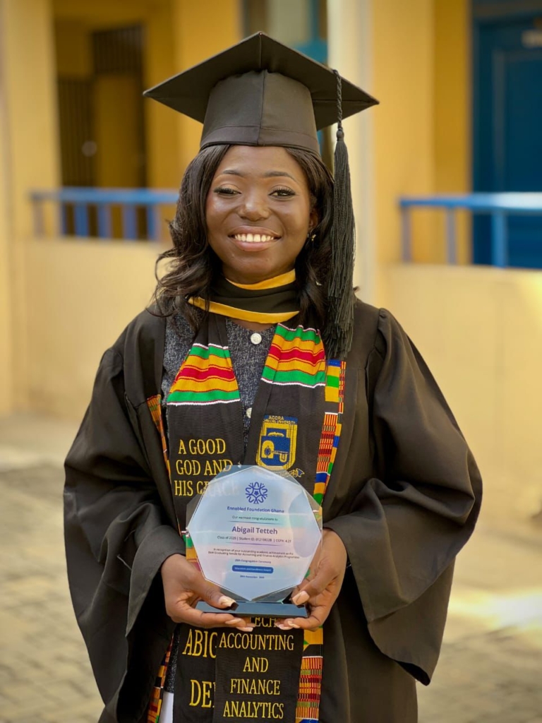 Ennobled Foundation rewards Best Female Accounting Graduate at ATU’s 25th Congregation