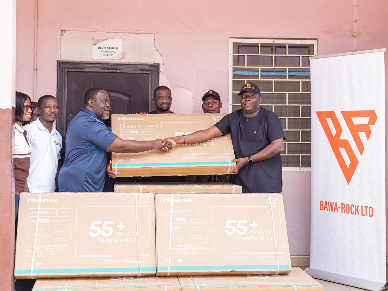 Bawa-Rock Ltd donates 8 TVs to support Obuasi East Farmers Day celebration