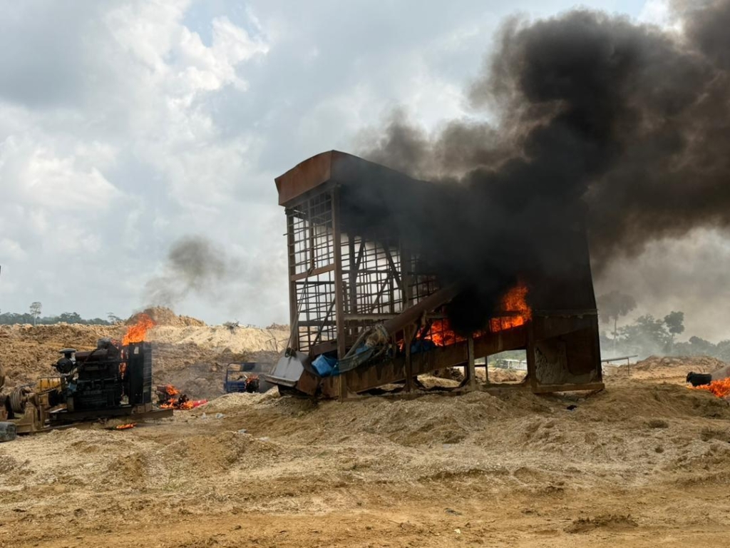 NAIMOS task force arrests 9 Chinese illegal miners, destroys equipment at Dadieso NAIMOS task force arrests 9 Chinese illegal miners, destroys equipment at Dadieso