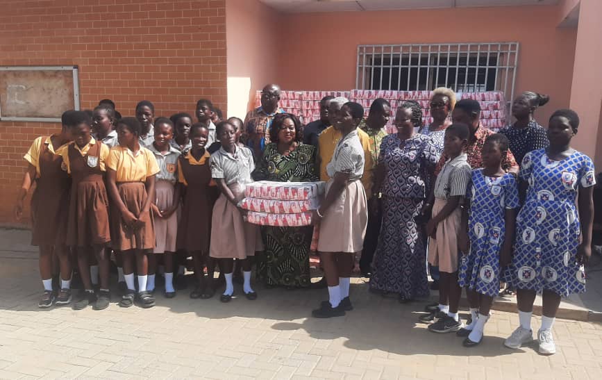 Gov’t presents sanitary pads to schools in the Ledzokuku Municipality Gov’t presents sanitary pads to schools in the Ledzokuku Municipality