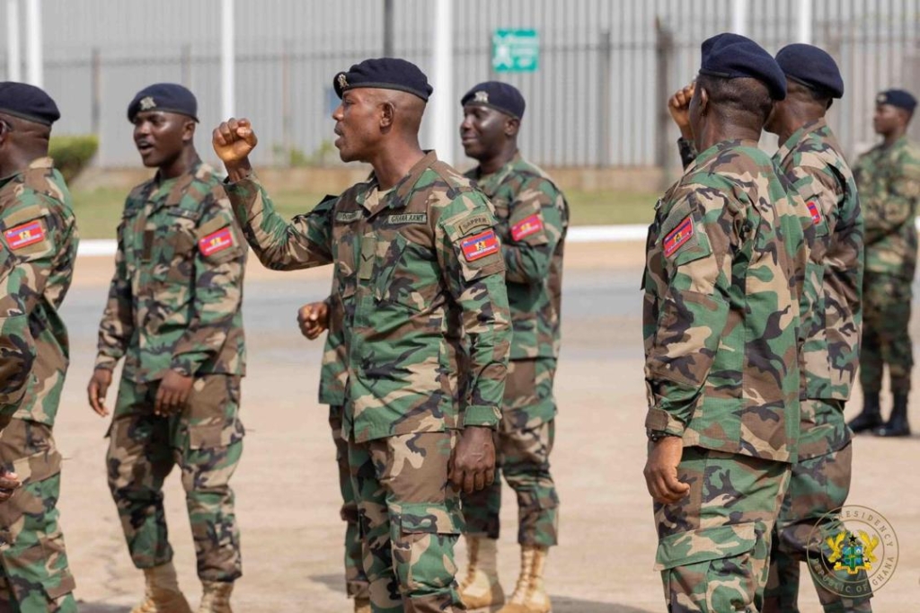 Photos: Ghana deploys contingent of soldiers to Jamaica to support reconstruction efforts