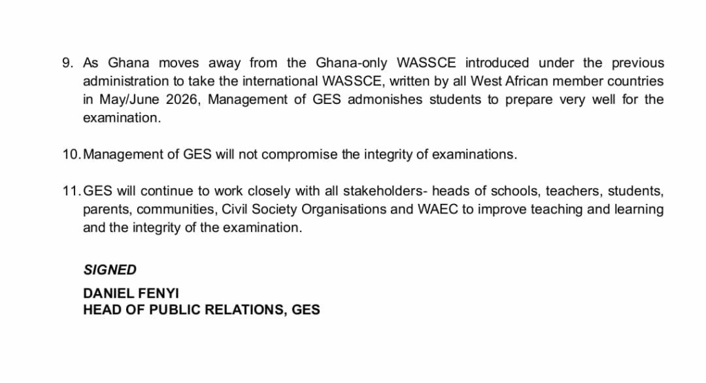 2025 WASSCE results credited to stronger supervision, strict examination protocols — GES