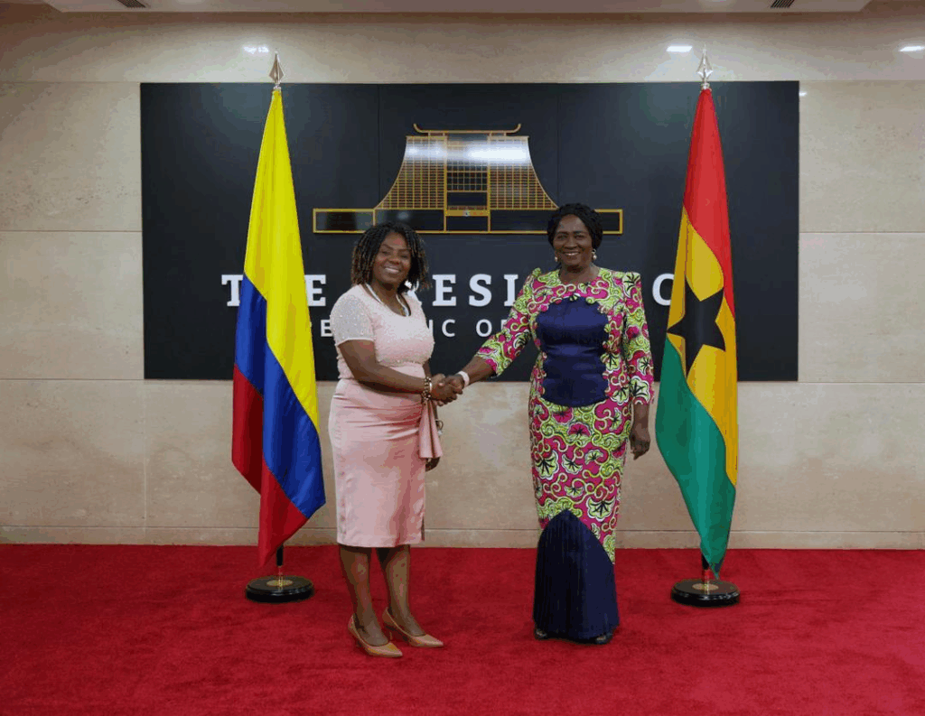 Photos: Vice President welcomes Colombia’s Vice President to Ghana for bilateral talks Photos: Vice President welcomes Colombia’s Vice President to Ghana for bilateral talks