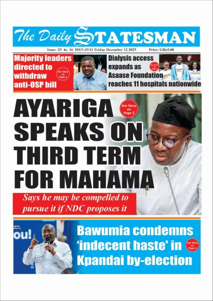 Today's Front pages: Friday, December 12, 2025