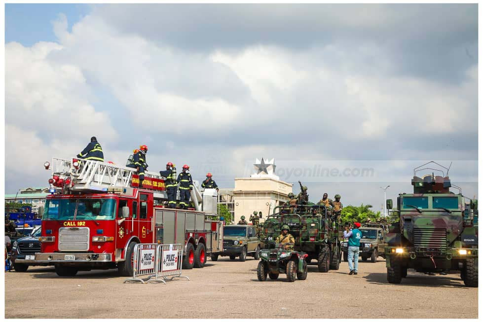 Security agencies storm Accra in massive 'Show of Force' exercise ahead of festive season Security agencies storm Accra in massive 'Show of Force' exercise ahead of festive season