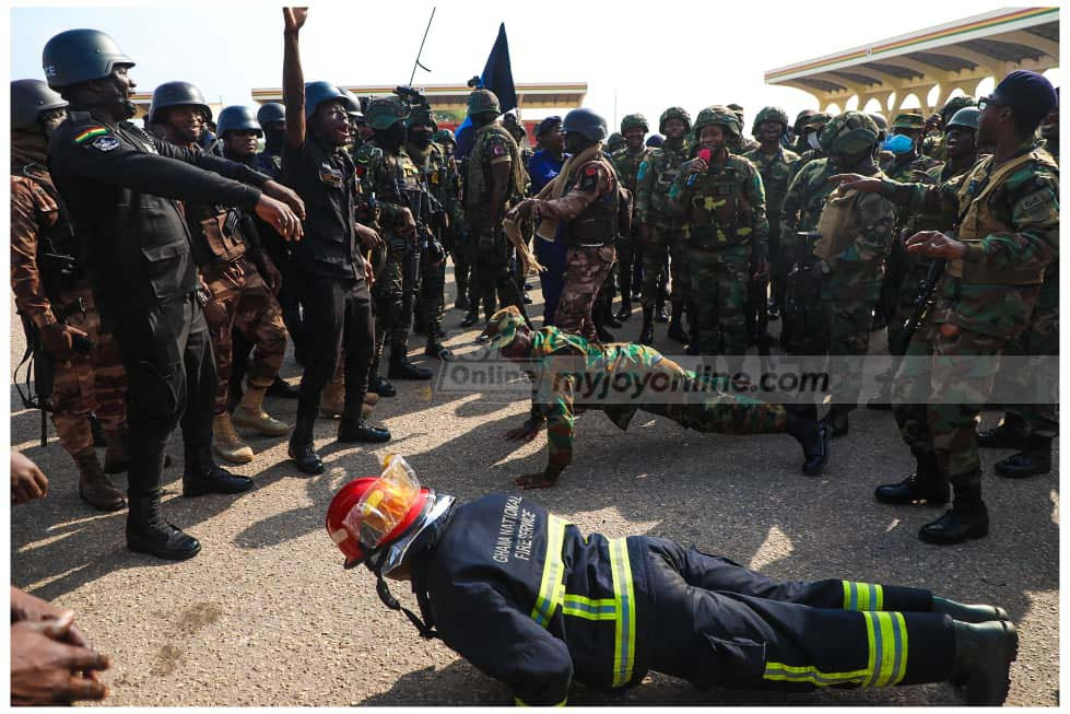 Security agencies storm Accra in massive 'Show of Force' exercise ahead of festive season Security agencies storm Accra in massive 'Show of Force' exercise ahead of festive season