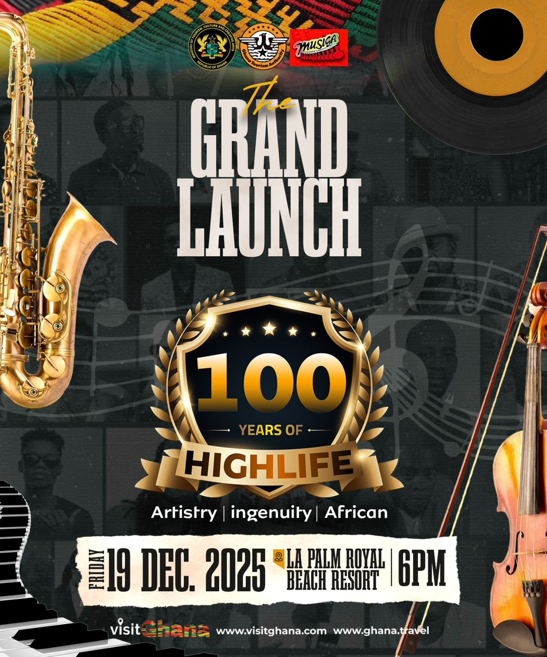 Ghana Tourism Authority to launch ‘100 Years of Highlife’ celebration