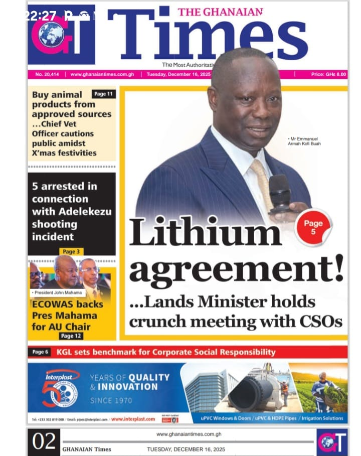 Today's Front Pages: Tuesday, December 16, 2025 Today's Front Pages: Tuesday, December 16, 2025