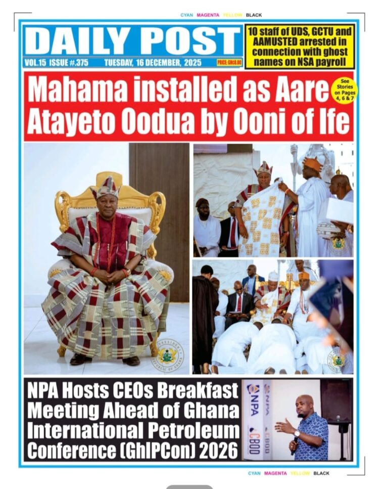 Today's Front Pages: Tuesday, December 16, 2025 Today's Front Pages: Tuesday, December 16, 2025