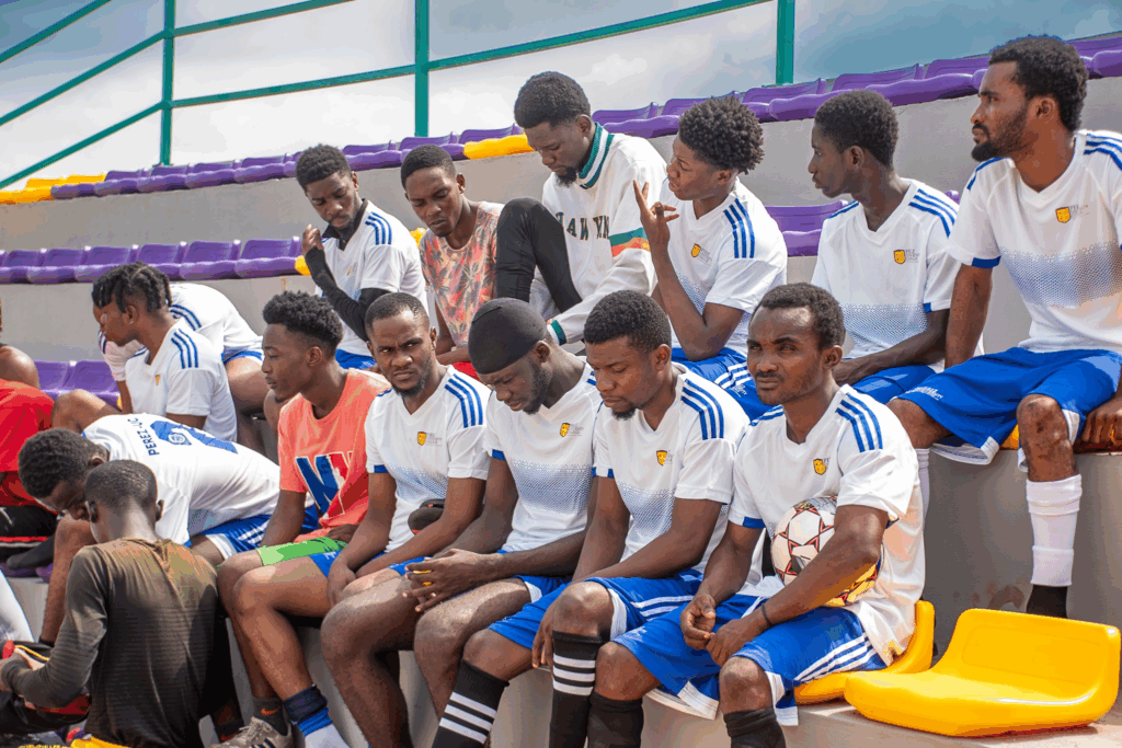 Photos: Archbishop Charles Agyinasare hands over astroturf to Perez University College