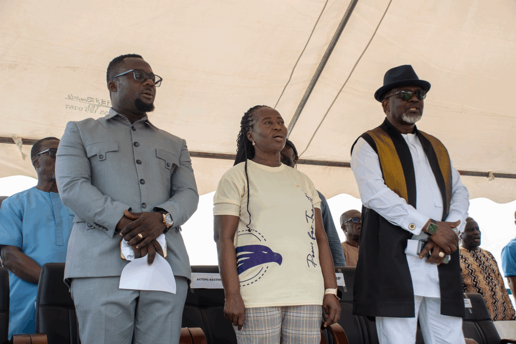 Photos: Archbishop Charles Agyinasare hands over astroturf to Perez University College