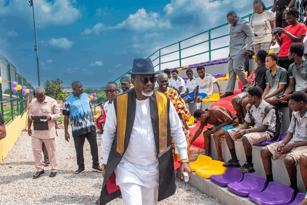 Photos: Archbishop Charles Agyinasare hands over astroturf to Perez University College