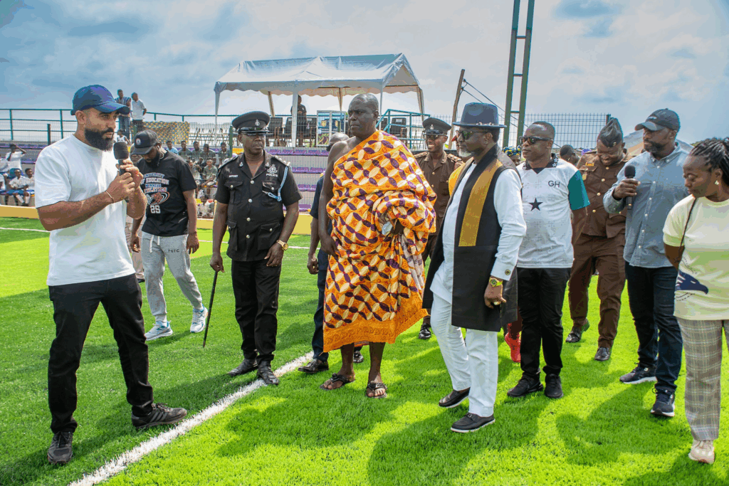 Photos: Archbishop Charles Agyinasare hands over astroturf to Perez University College