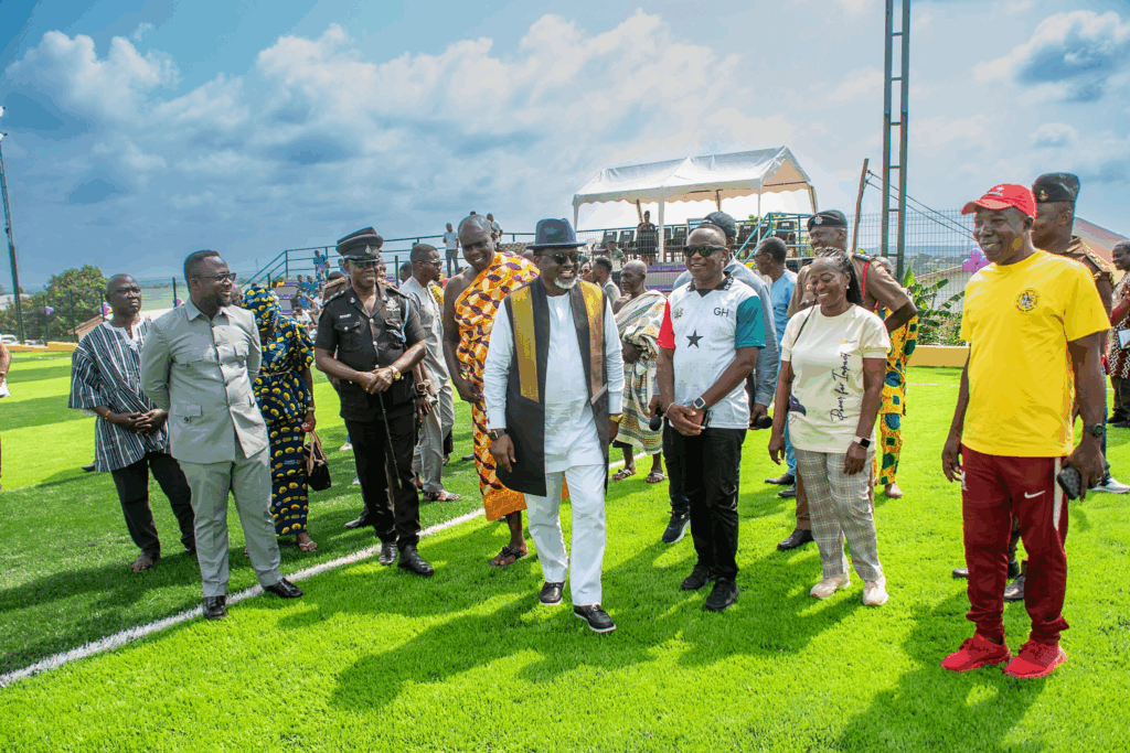 Photos: Archbishop Charles Agyinasare hands over astroturf to Perez University College