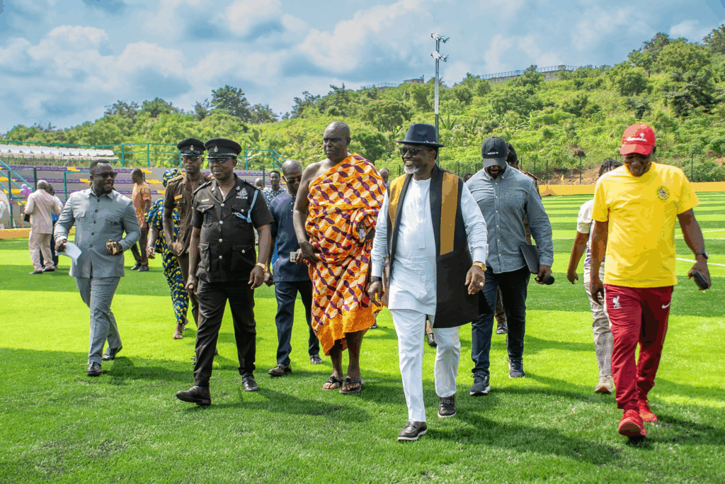 Photos: Archbishop Charles Agyinasare hands over astroturf to Perez University College