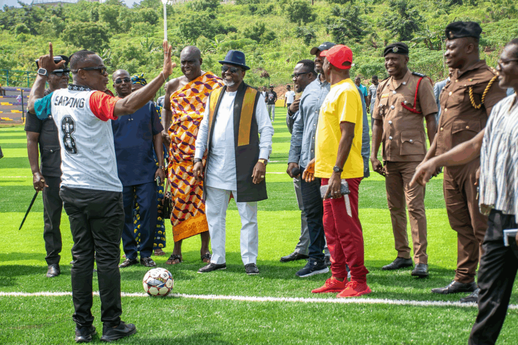 Photos: Archbishop Charles Agyinasare hands over astroturf to Perez University College