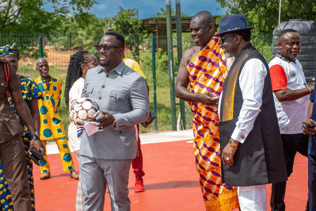 Photos: Archbishop Charles Agyinasare hands over astroturf to Perez University College