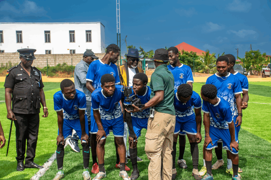 Photos: Archbishop Charles Agyinasare hands over astroturf to Perez University College