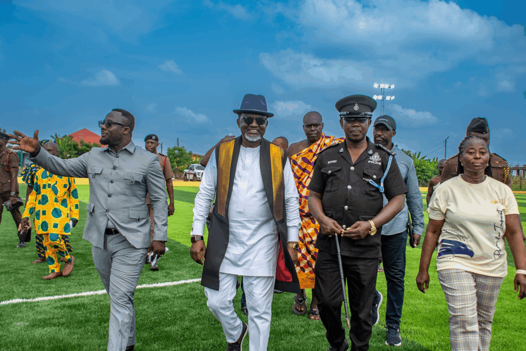 Photos: Archbishop Charles Agyinasare hands over astroturf to Perez University College