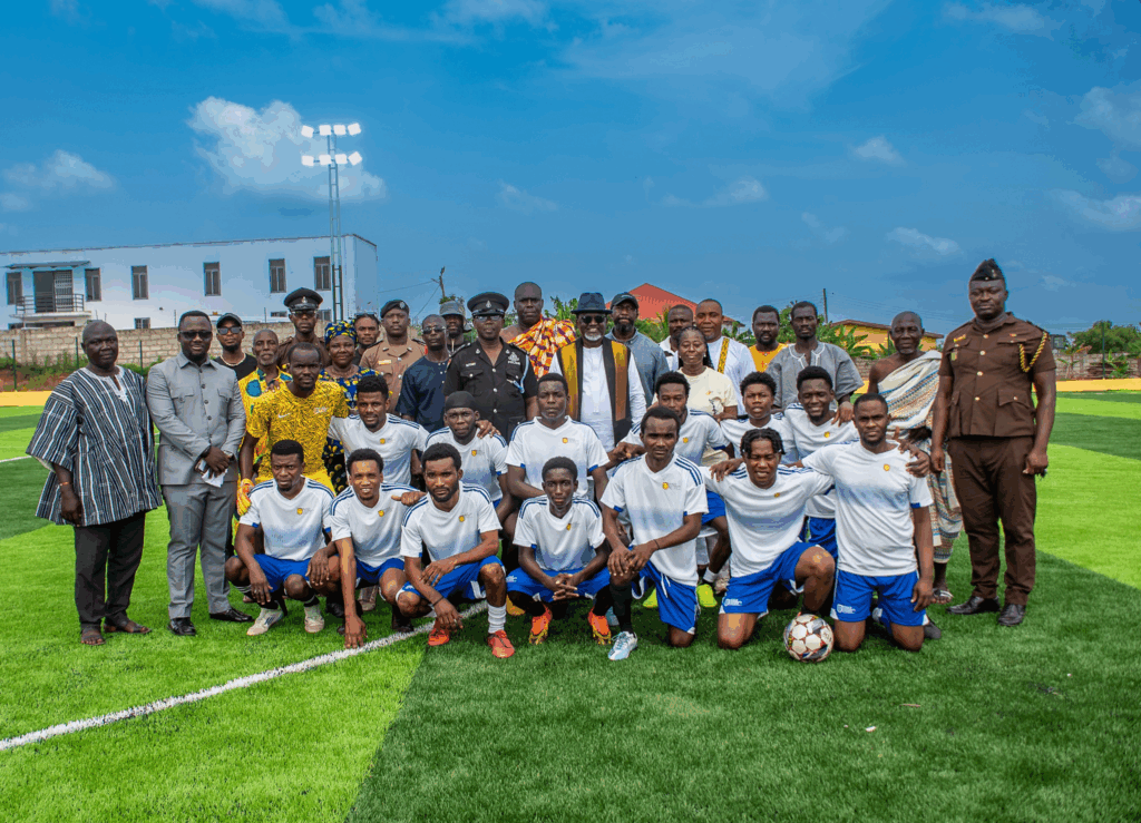 Photos: Archbishop Charles Agyinasare hands over astroturf to Perez University College