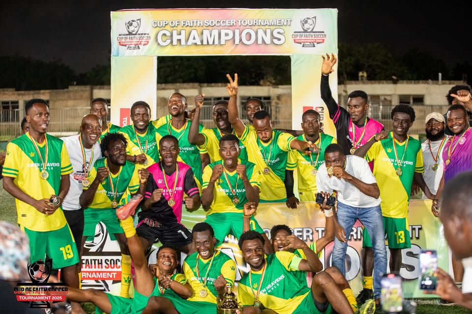 Open Heavens Temple lifts inaugural Cup of Faith Soccer Tournament in dramatic penalty shootout