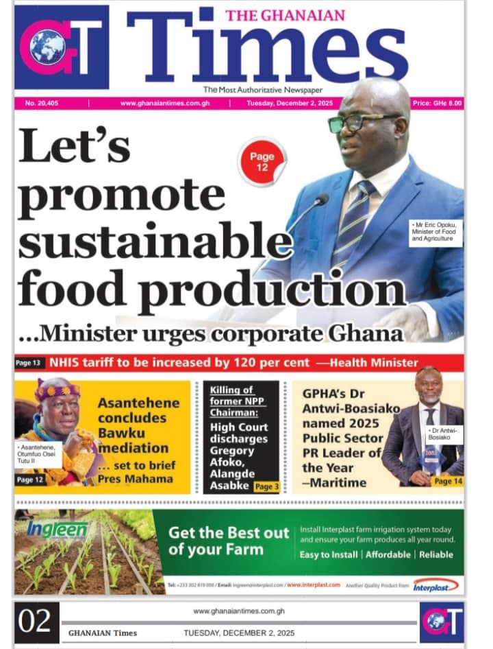 Today's Front pages: Tuesday, December 2, 2025