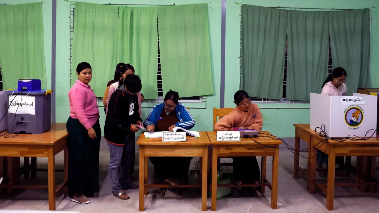 War-torn Myanmar voting in widely criticised ‘sham’ election