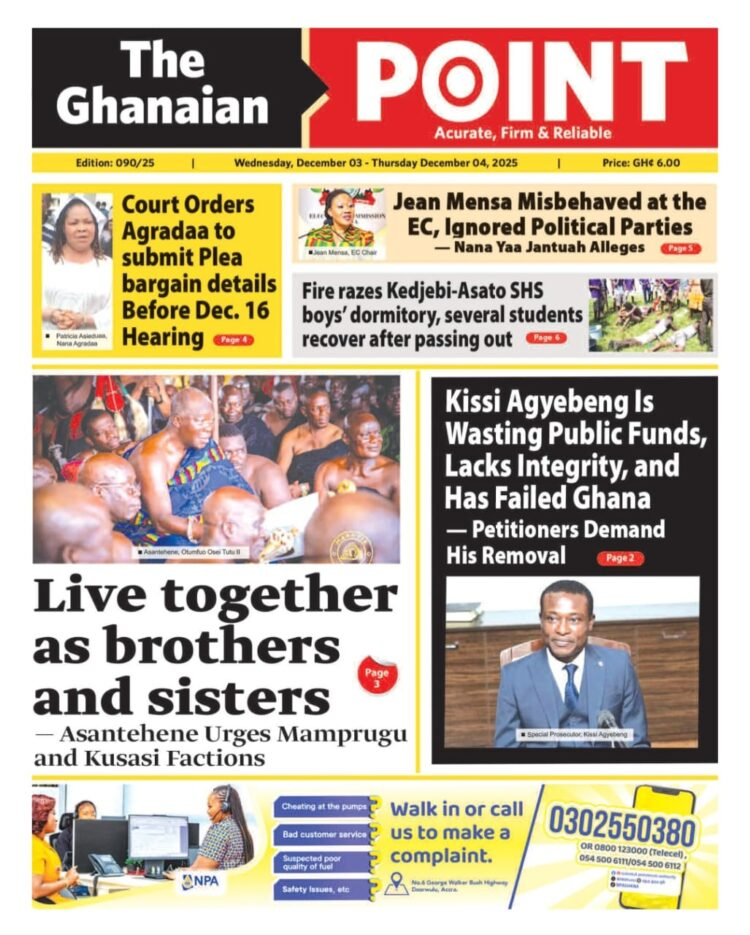 Today's front pages: Wednesday, December 3, 2025