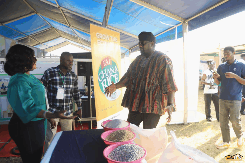 Dumelo tours Buffer Stock stands at National Agric Fair, applauds food security drive