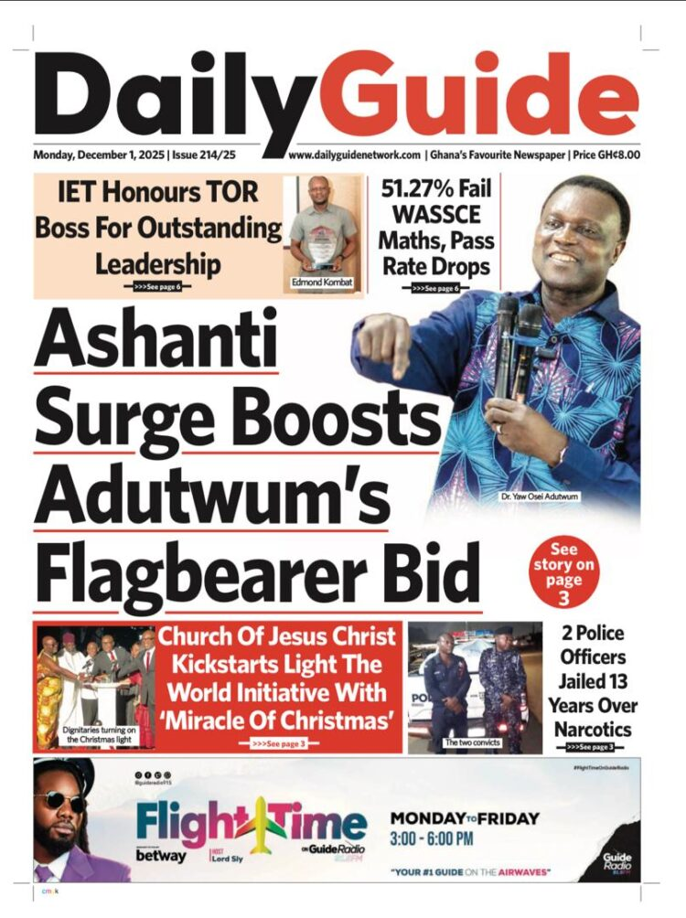 Today's Front pages: Monday, December 1, 2025