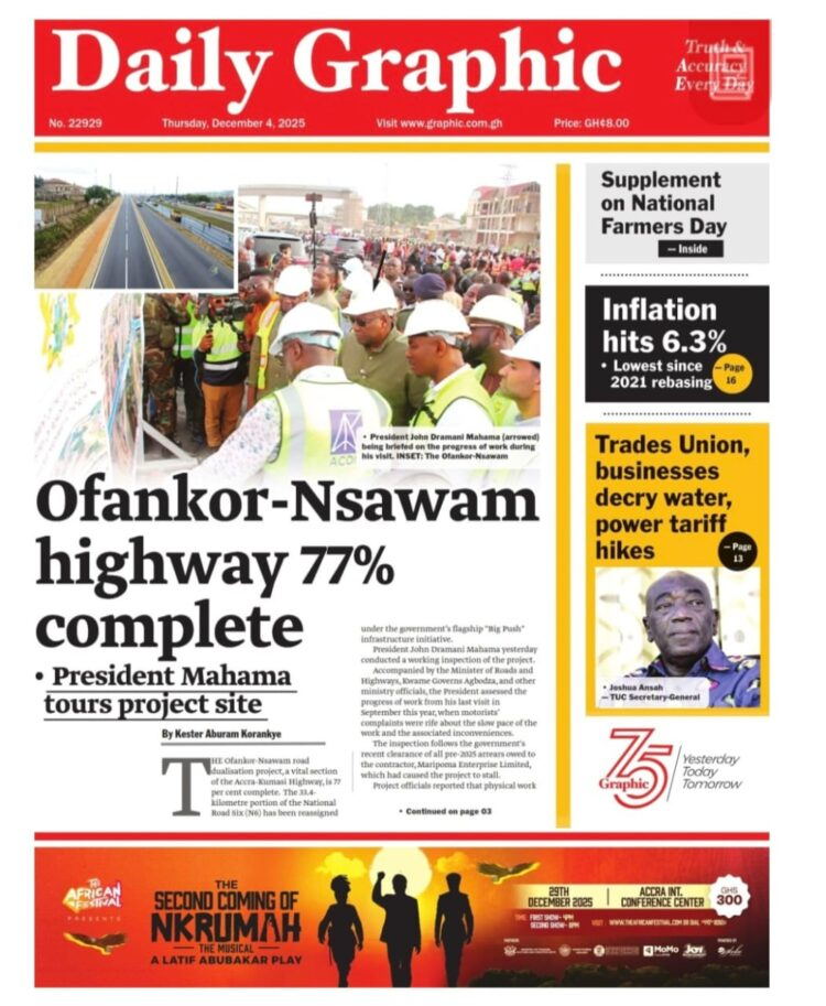 Today's Front pages: Thursday, December 4, 2025