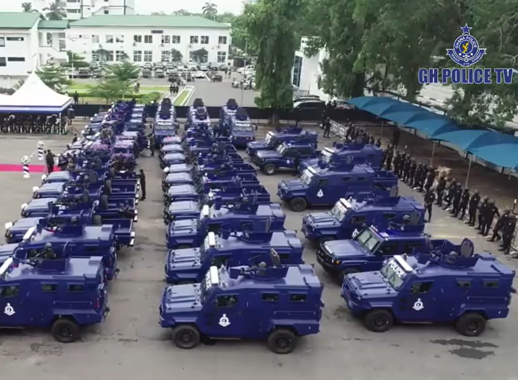 President Mahama presents 40 armoured vehicles to Ghana Police Service