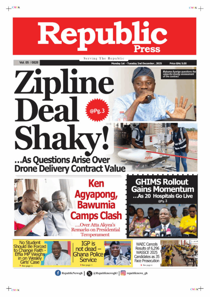 Today's Front pages: Monday, December 1, 2025