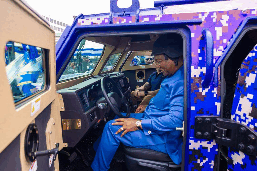 President Mahama presents 40 armoured vehicles to Ghana Police Service