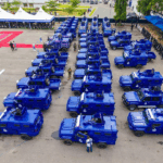 Photos: Mahama presents 40 armoured vehicles to Ghana Police Service Photos: Mahama presents 40 armoured vehicles to Ghana Police Service