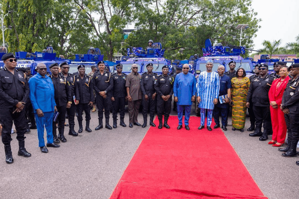 Photos: Mahama presents 40 armoured vehicles to Ghana Police Service Photos: Mahama presents 40 armoured vehicles to Ghana Police Service