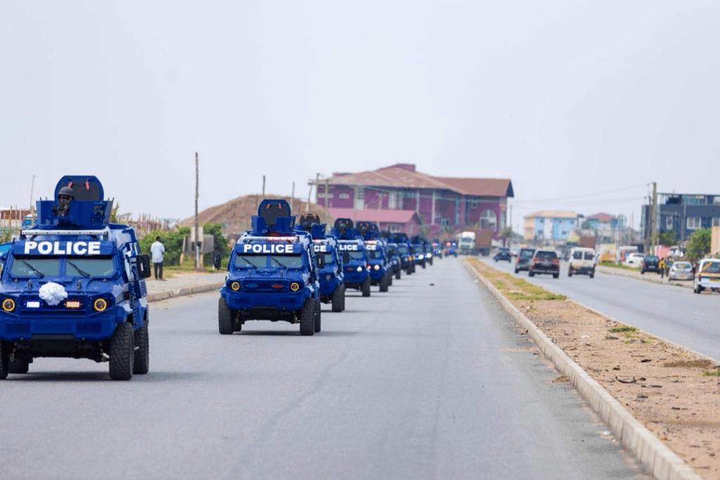 Photos: Mahama presents 40 armoured vehicles to Ghana Police Service Photos: Mahama presents 40 armoured vehicles to Ghana Police Service